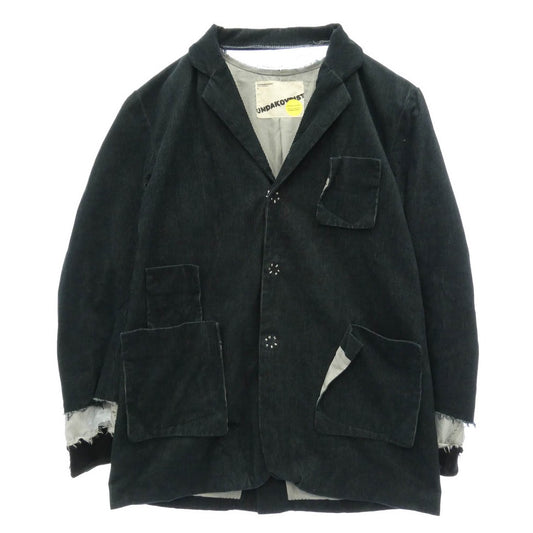 UNDERCOVER アンダーカバー G222 UNDAKOVRIST 復刻 ほつれ コーデュロイ ジャケット ネイビー系 L【中古】