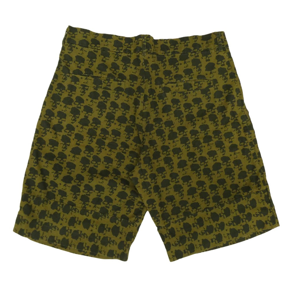 UNDERCOVER アンダーカバー 96ss UC-6S-P-11 Skull Shorts 90s ドクロ期 スカル ハーフパンツ ショーツ グリーン系 不明【中古】