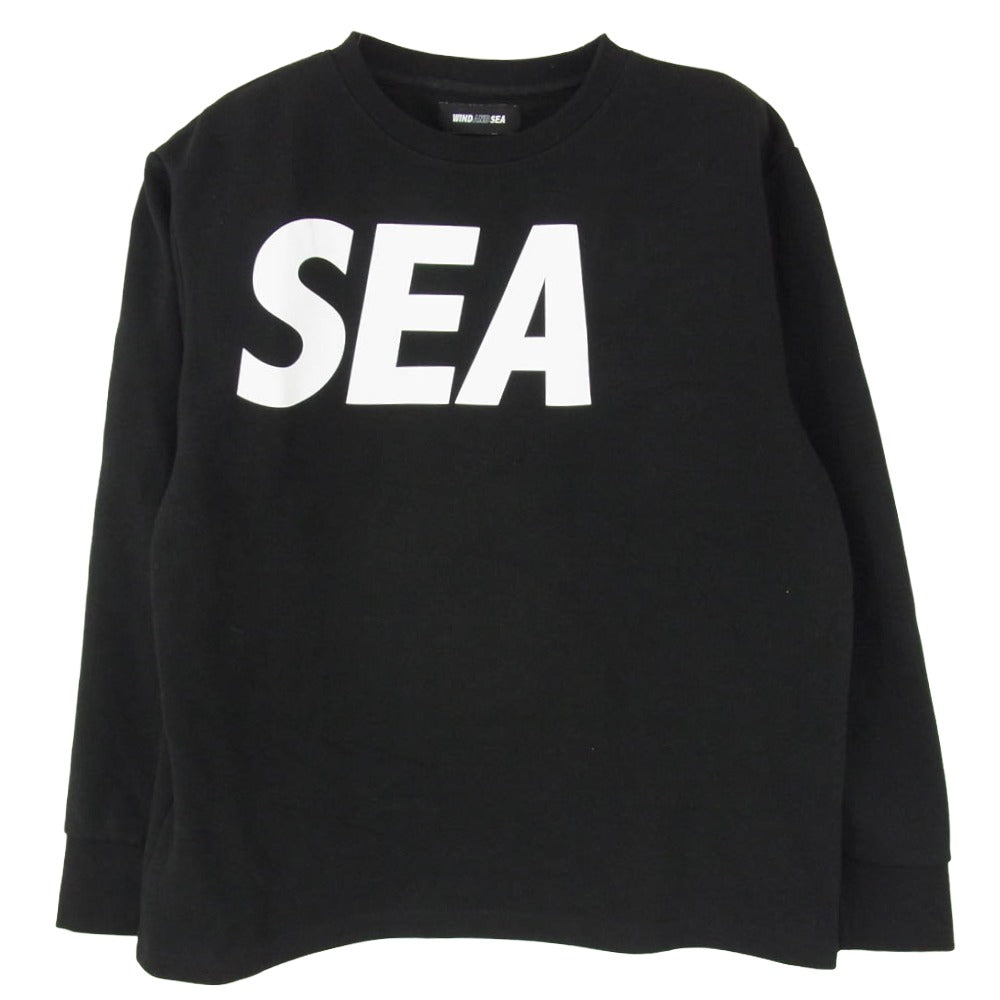 WIND AND SEA ウィンダンシー 26SS WDS-O-TSG-26-Q1-CS-02 Loose Fit Crewneck Sweatshirt ルーズフィット クルーネック 長袖 スウェットシャツ トレーナー ブラック系 M【中古】