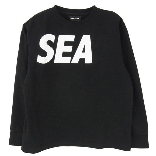 WIND AND SEA ウィンダンシー 26SS WDS-O-TSG-26-Q1-CS-02 Loose Fit Crewneck Sweatshirt ルーズフィット クルーネック 長袖 スウェットシャツ トレーナー ブラック系 M【中古】