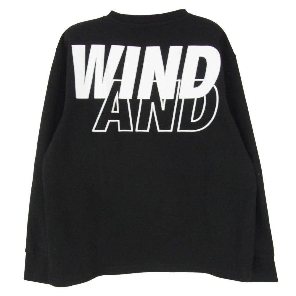 WIND AND SEA ウィンダンシー 26SS WDS-O-TSG-26-Q1-CS-02 Loose Fit Crewneck Sweatshirt ルーズフィット クルーネック 長袖 スウェットシャツ トレーナー ブラック系 M【中古】