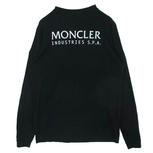 MONCLER モンクレール 24AW J20918D00005 Moncler L/S T-Shirt ロゴ プリント 長袖 Tシャツ カットソー ブラック系 S【中古】
