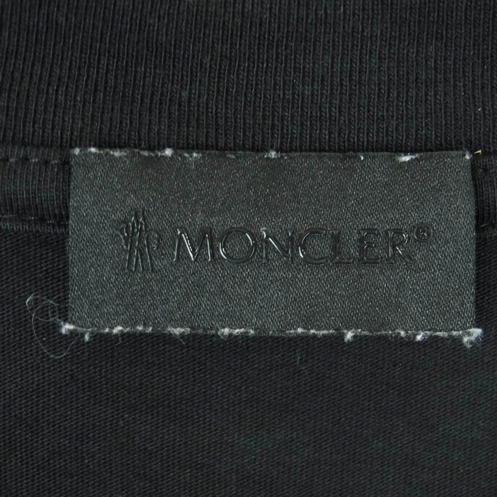 MONCLER モンクレール 24AW J20918D00005 Moncler L/S T-Shirt ロゴ プリント 長袖 Tシャツ カットソー ブラック系 S【中古】