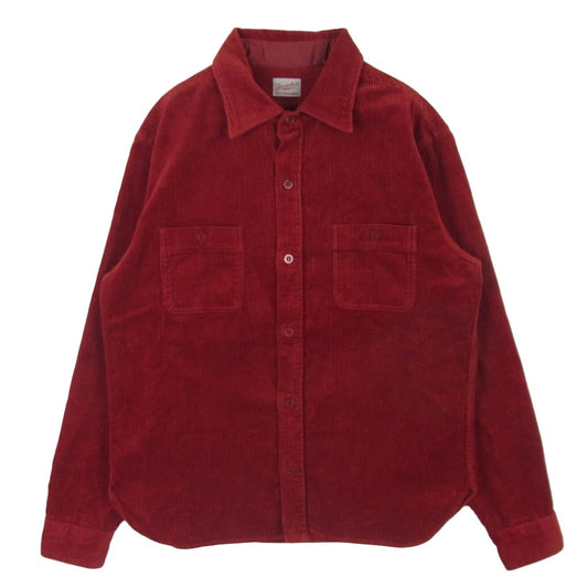 TENDERLOIN テンダーロイン CORDUROY SHT コーデュロイ 長袖 シャツ コットン 日本製 レッド系 XS【中古】