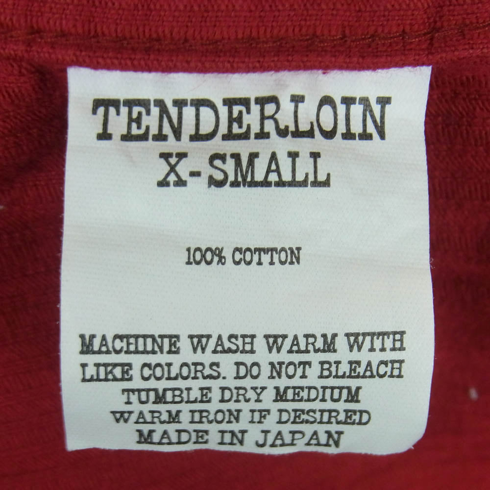 TENDERLOIN テンダーロイン CORDUROY SHT コーデュロイ 長袖 シャツ コットン 日本製 レッド系 XS【中古】