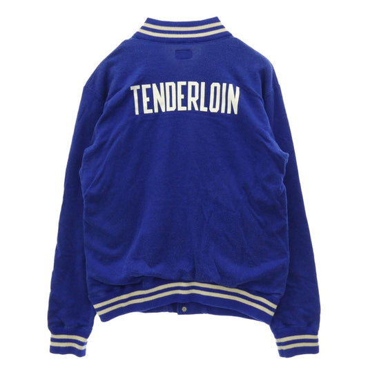 TENDERLOIN テンダーロイン 15AW T-RAYON SPORTS JKT レーヨン スポーツ スタジャン スタジアム ジャケット ブルー系 XS【中古】