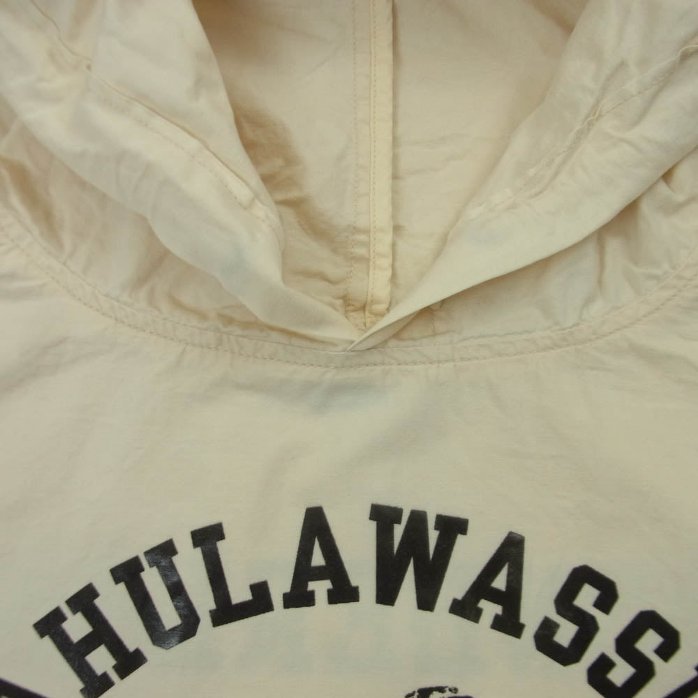 TENDERLOIN テンダーロイン T-STP HOODED CAHULAWASSEE RIVER ドローコード付 カフラワッシー リバー アノラック プルオーバー コットン パーカー フーディー ベージュ系 ライトベージュ系 XS【中古】