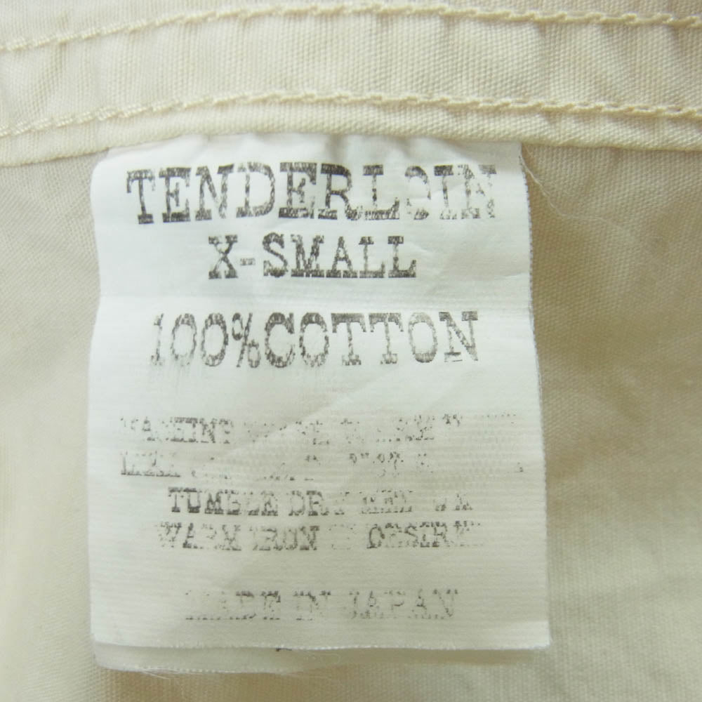 TENDERLOIN テンダーロイン T-STP HOODED CAHULAWASSEE RIVER ドローコード付 カフラワッシー リバー アノラック プルオーバー コットン パーカー フーディー ベージュ系 ライトベージュ系 XS【中古】