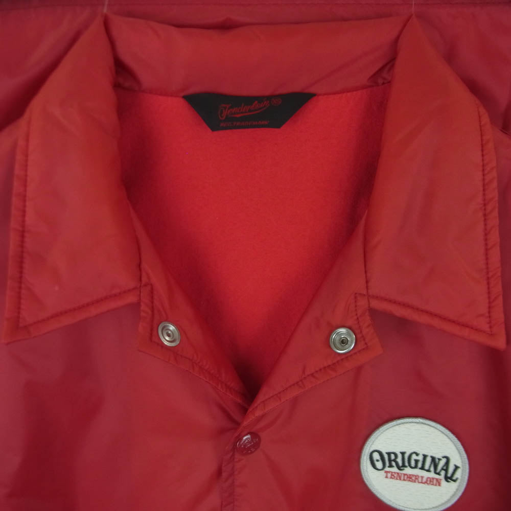 TENDERLOIN テンダーロイン 16AW T-COACH JKT ワッペン バックロゴ ナイロン コーチ ジャケット レッド系 XS【中古】