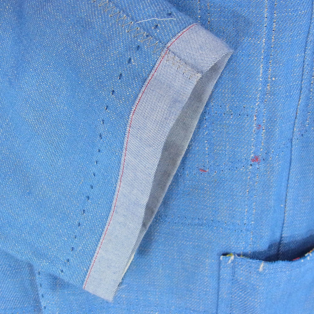 JUNYA WATANABE COMME des GARCONS MAN ジュンヤワタナベコムデギャルソンマン WG-J026 リネン パッチワーク テーラード ジャケット ブルー系 マルチカラー系 M【中古】