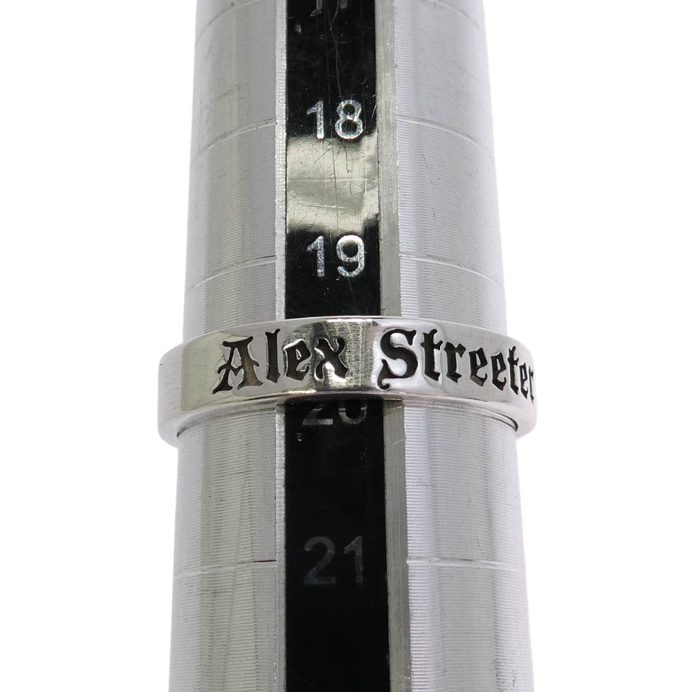 ALEX STREETER アレックスストリーター 1971 ロゴ スペーサー リング シルバー系 約20号【中古】