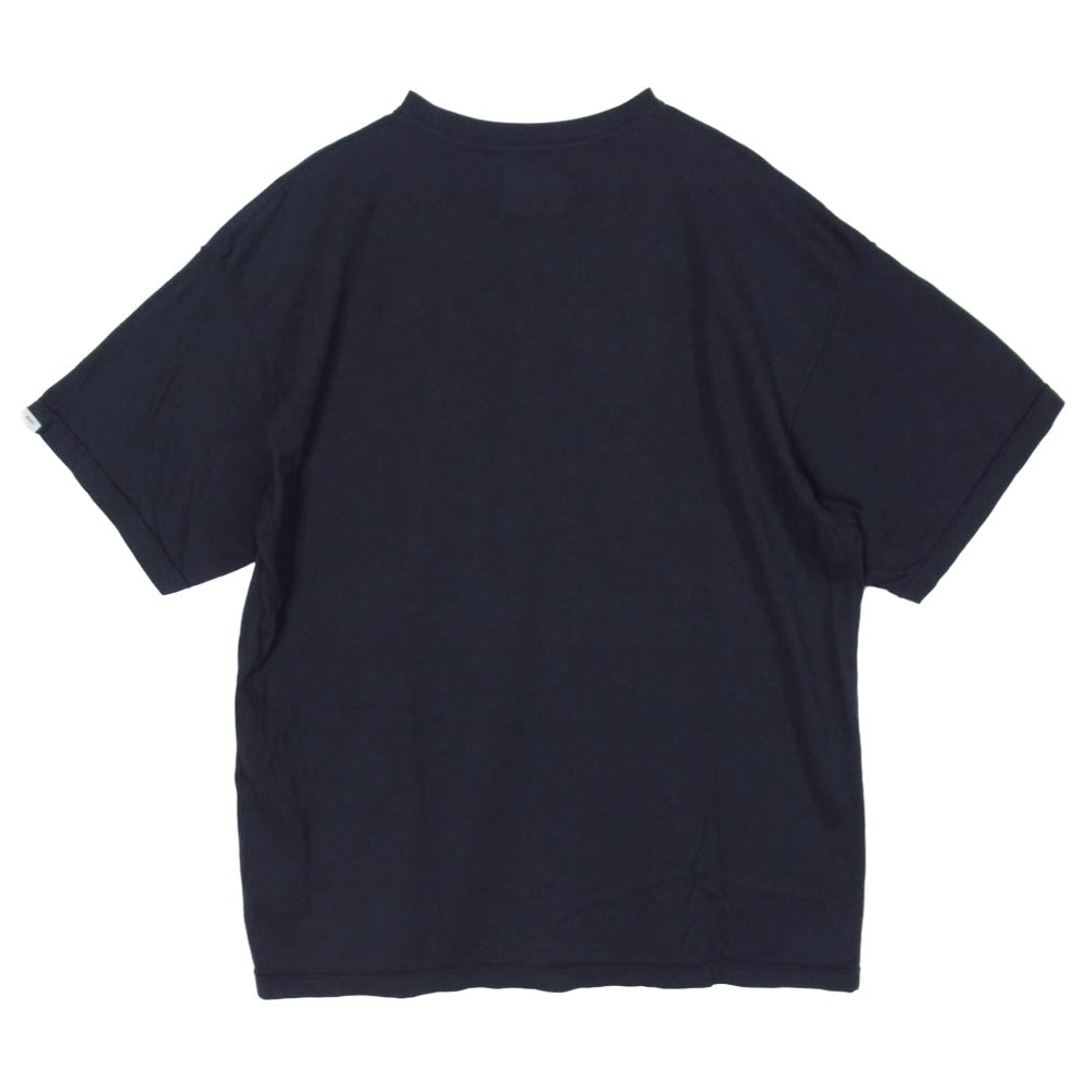 WTAPS ダブルタップス 23SS 231ATDT-CSM40 AII SS COTTON LEAGUE オール ショート スリーブ コットン リーグ ロゴ刺? Tシャツ 半袖カットソー X03 ダークネイビー系 3【中古】