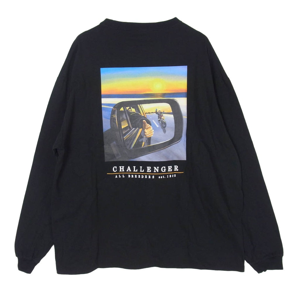 CHALLENGER チャレンジャー CLG-TS 025-030 L/S SUNSET DRIVE TEE サンセット ドライブ バック プリント ロングスリーブ 長袖Ｔシャツ ブラック系 XL【新古品】【未使用】【中古】