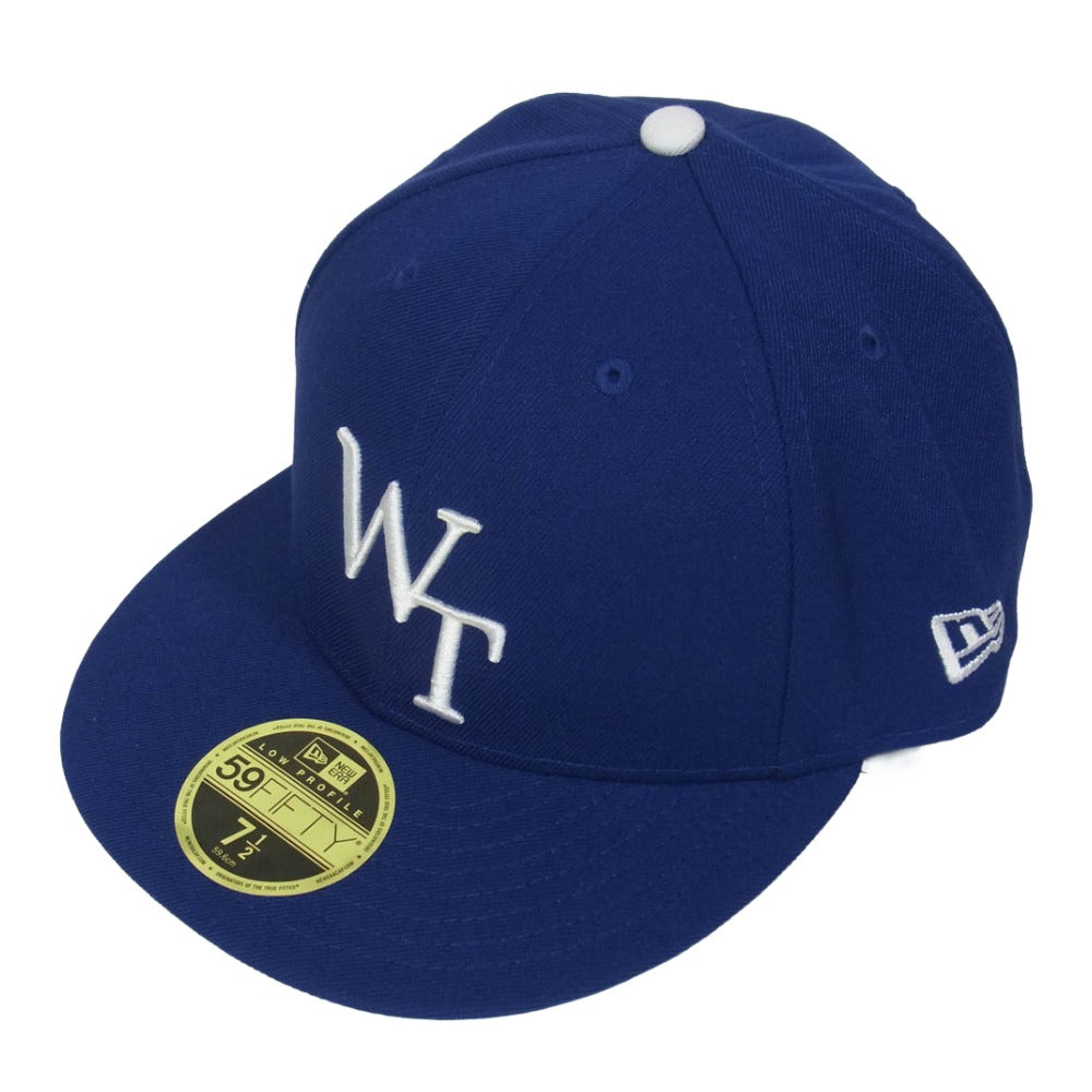 WTAPS ダブルタップス NEW ERA ニューエラ × NEW ERA 59FIFTY LOW PROFILE CAP POLY TWILL ニューエラ ロー プロファイル キャップ ポリ ツイル 帽子 X03 ブルー系 59.6cm【中古】