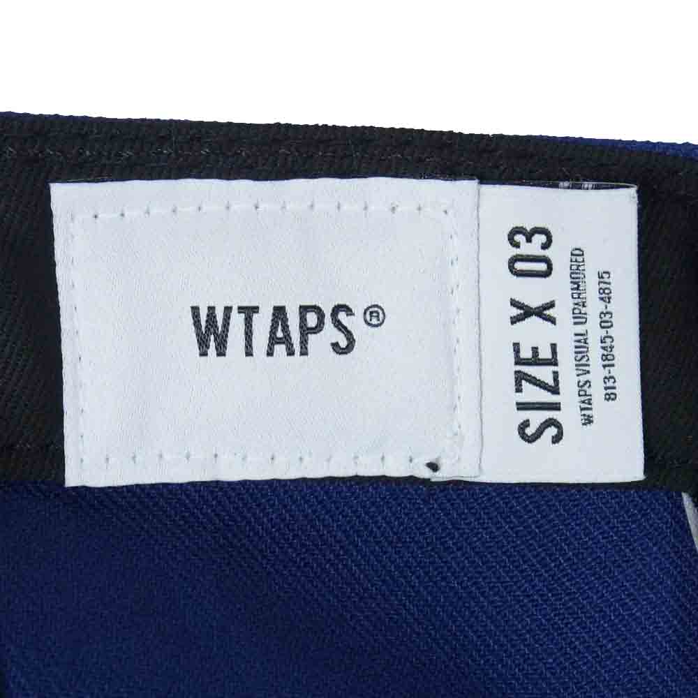 WTAPS ダブルタップス NEW ERA ニューエラ × NEW ERA 59FIFTY LOW PROFILE CAP POLY TWILL ニューエラ ロー プロファイル キャップ ポリ ツイル 帽子 X03 ブルー系 59.6cm【中古】