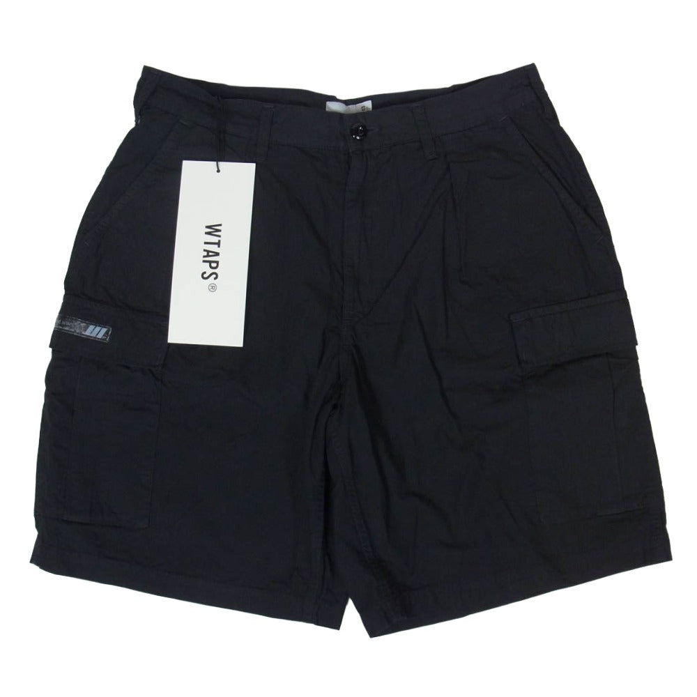 WTAPS ダブルタップス 25SS 251WVDT-PTM06 SHORTS COTTON RIPSTOP ショート コットン リップストップ カーゴショーツ ハーフパンツ X03 ブラック系 3【中古】