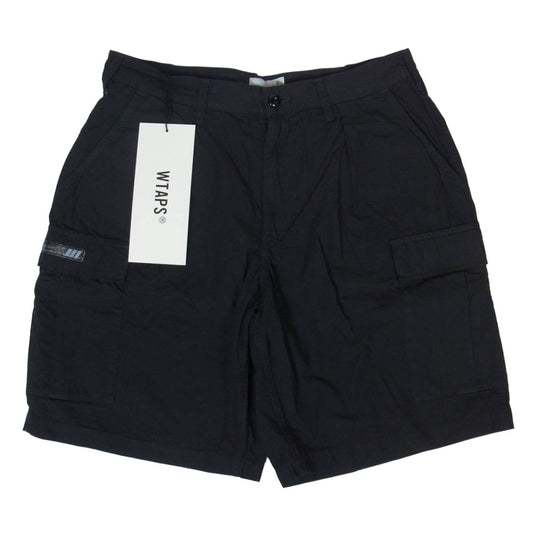 WTAPS ダブルタップス 25SS 251WVDT-PTM06 SHORTS COTTON RIPSTOP ショート コットン リップストップ カーゴショーツ ハーフパンツ X03 ブラック系 3【中古】