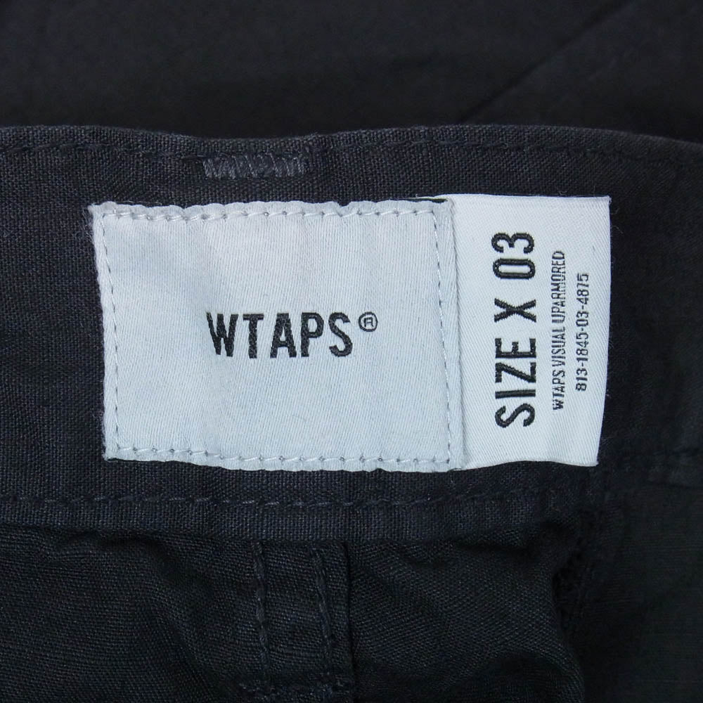 WTAPS ダブルタップス 25SS 251WVDT-PTM06 SHORTS COTTON RIPSTOP ショート コットン リップストップ カーゴショーツ ハーフパンツ X03 ブラック系 3【中古】