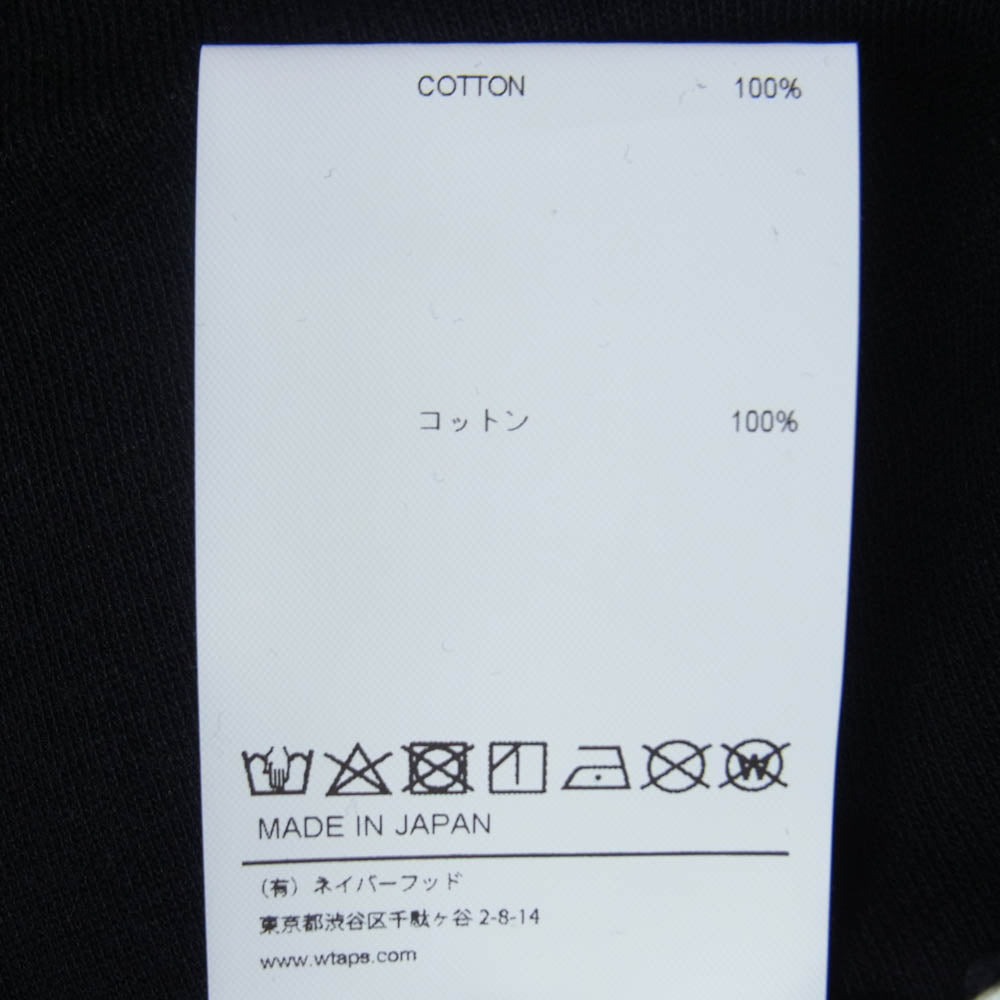 WTAPS ダブルタップス 24SS 241ATDT-CSM21 ACADEMY SS COTTON COLLEGE アカデミー ショートスリーブ コットン カレッジ Tシャツ 半袖カットソー X03 ブラック系 3【新古品】【未使用】【中古】