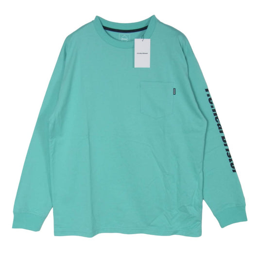 F.C.R.B. エフシーアールビー 26SS FCRB-260082 PRESS L/S TEE プレス バック アーム ロゴ 胸ポケット ロングスリーブ Tシャツ 長袖カットソー ライトブルー系 XL【極上美品】【中古】