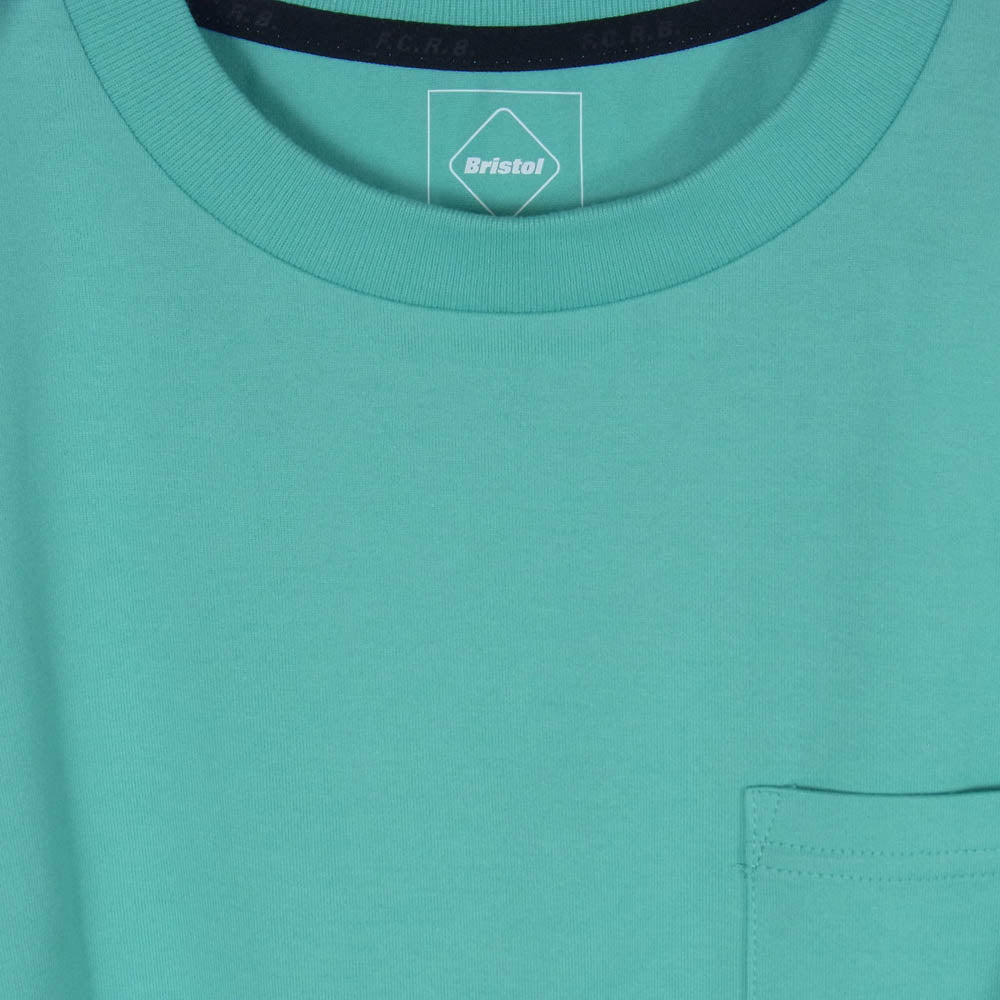 F.C.R.B. エフシーアールビー 26SS FCRB-260082 PRESS L/S TEE プレス バック アーム ロゴ 胸ポケット ロングスリーブ Tシャツ 長袖カットソー ライトブルー系 XL【極上美品】【中古】