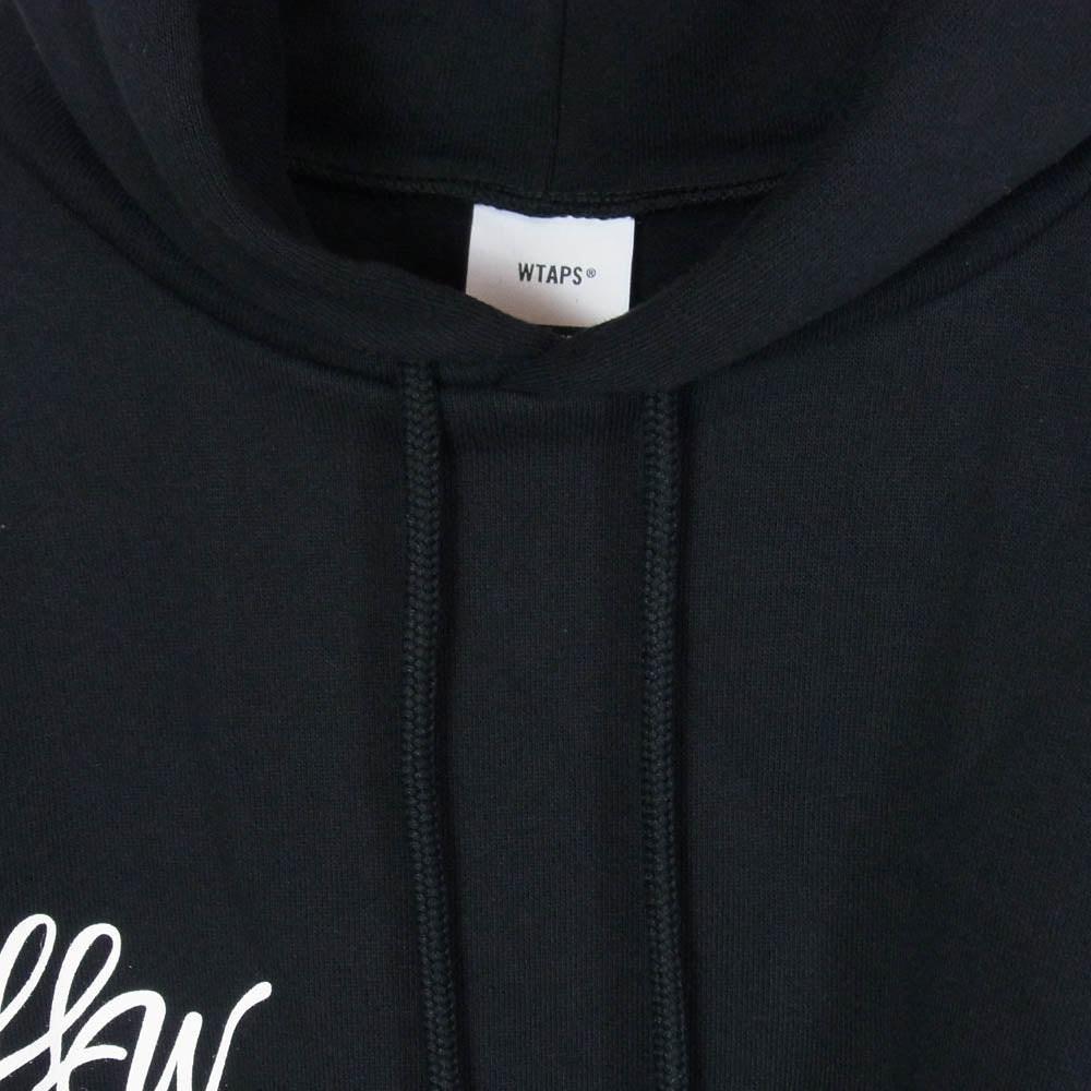 WTAPS ダブルタップス 25AW 252ATDT-HPM04S LLW HOODY COTTON ロゴ プリント コットン スウェット フーディー プルオーバー パーカー X03 ブラック系 3【新古品】【未使用】【中古】