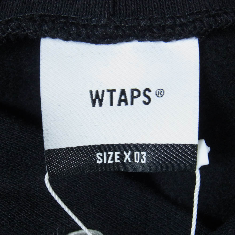 WTAPS ダブルタップス 25AW 252ATDT-HPM04S LLW HOODY COTTON ロゴ プリント コットン スウェット フーディー プルオーバー パーカー X03 ブラック系 3【新古品】【未使用】【中古】