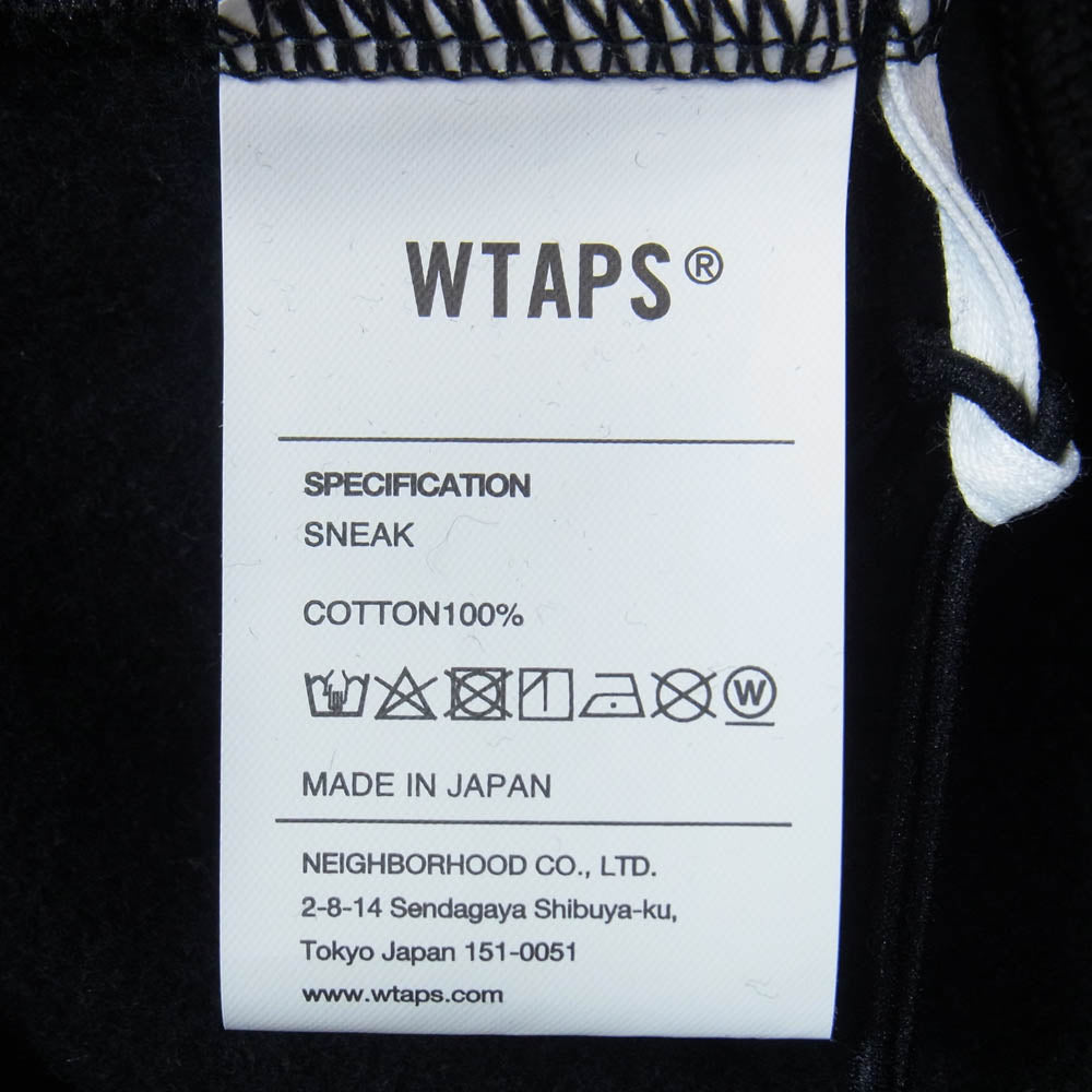 WTAPS ダブルタップス 25AW 252ATDT-HPM04S LLW HOODY COTTON ロゴ プリント コットン スウェット フーディー プルオーバー パーカー X03 ブラック系 3【新古品】【未使用】【中古】