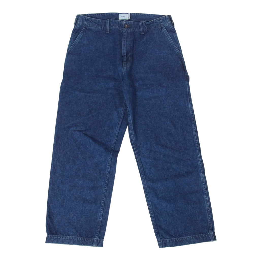 WTAPS ダブルタップス 25SS 252WVDT-PTM04 TROUSERS COTTON DENIM PANTS ロゴ トラウザーズ コットン デニム パンツ X03 インディゴブルー系 3【中古】