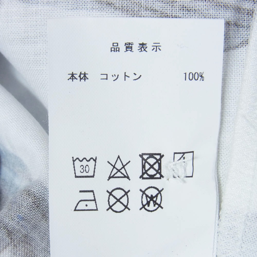 DESCENDANT ディセンダント 25SS 251TQDS-SHM07 SEAFARERS TEXTILE SS SHIRT シーフェアラーズ テキスタイル ショートスリーブ 総柄 半袖 シャツ 3 ホワイト系 3【新古品】【未使用】【中古】