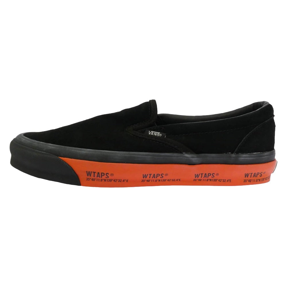 WTAPS ダブルタップス VN0A45JK20E × Vans OG Classic Slip On LX Black バンズ OG クラシック スリッポン ローカットスニーカー ブラック系 オレンジ系 28cm【極上美品】【中古】