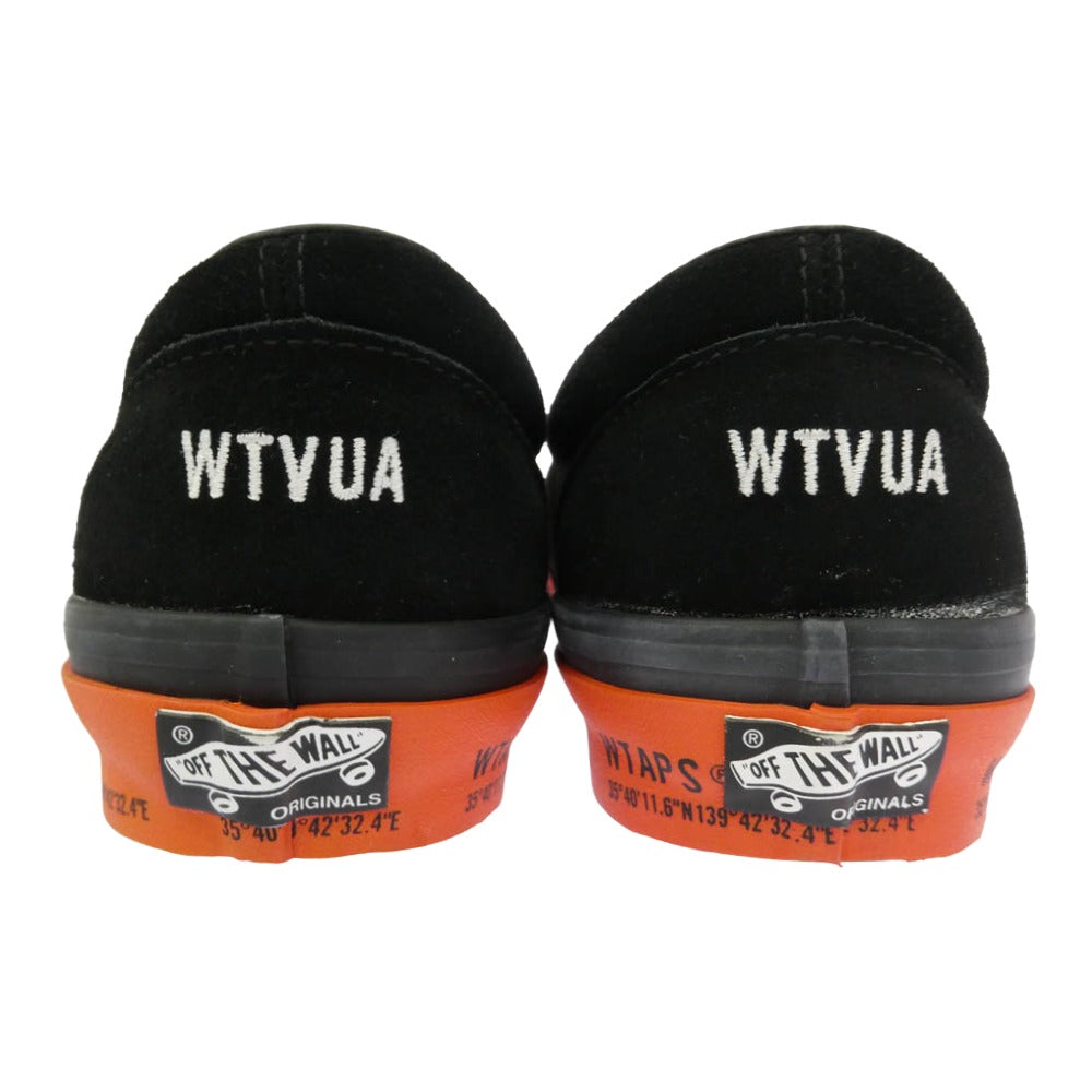 WTAPS ダブルタップス VN0A45JK20E × Vans OG Classic Slip On LX Black バンズ OG クラシック スリッポン ローカットスニーカー ブラック系 オレンジ系 28cm【極上美品】【中古】