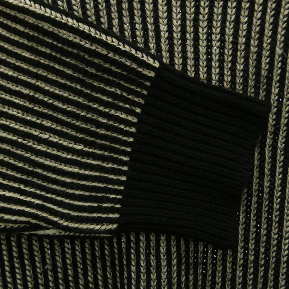 Yohji Yamamoto ヨウジヤマモト UM-K13-623 S'YTE 5G BULKY WOOL RIB STITCH OVERSIZED HIGH NECK KNIT サイト ハイネック ニット ブラック系 ホワイト系 3【中古】