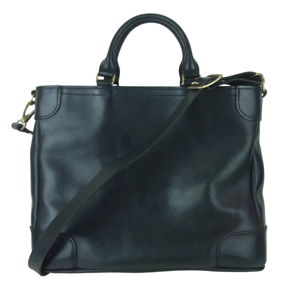 HERZ ヘルツ G-61 2way Business Leather Tote bag ビジネス レザー トート バック ブラック系【中古】