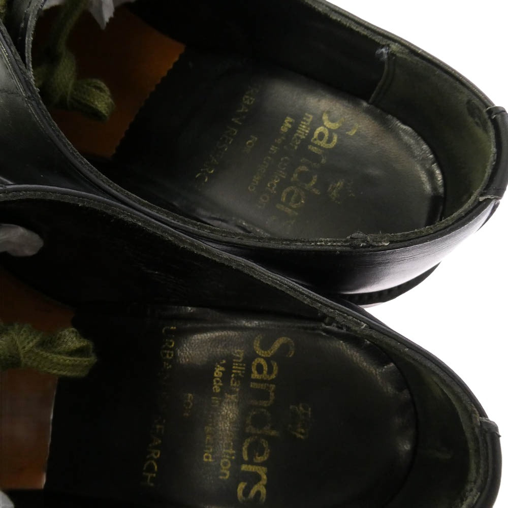 SANDERS サンダース URBAN RESEARCH アーバンリサーチ 2521-UM24 URBAN RESEARCH別注 MILITARY DERBY SHOE ミリタリー ダービー レザー シューズ ブラック系 EU8【中古】