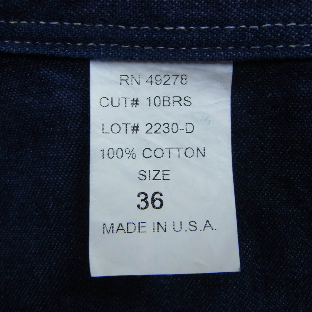 Brooks Brothers ブルックスブラザーズ 330002230 USA製 コットン ペインター デニム パンツ インディゴブルー系 36【中古】