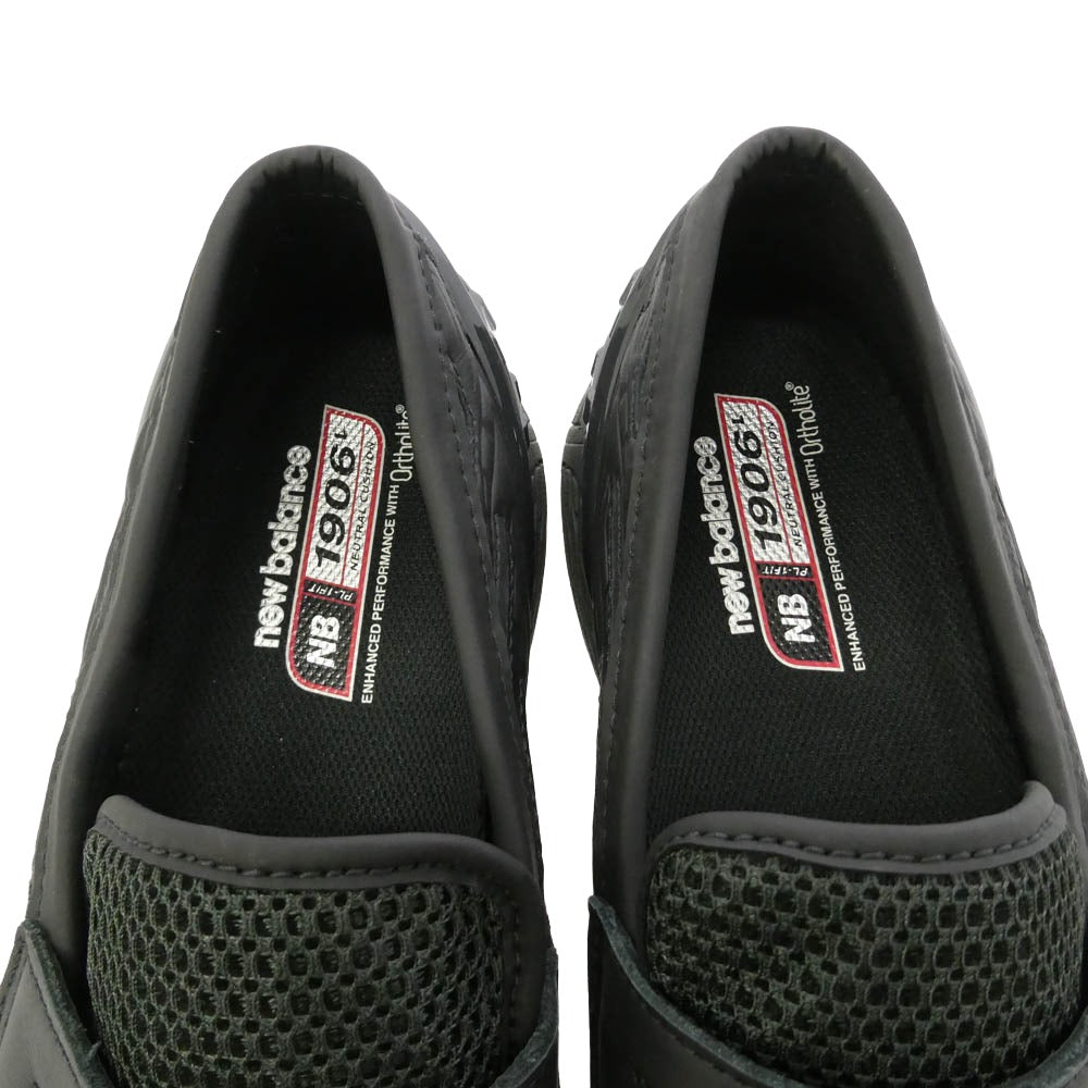 NEW BALANCE ニューバランス U1906LA Black Mesh メッシュ ローカット ローファー ブラック系 29.5cm【中古】