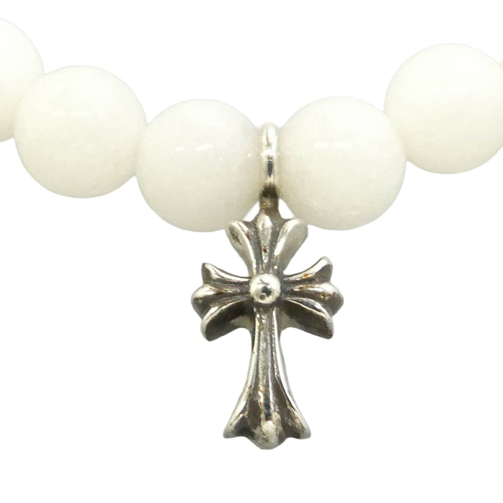 CHROME HEARTS クロムハーツ（原本有） 6mm BEAD 5 STACK CRS スタッククロス ビーズ ブレスレット シルバー系 ホワイト系【中古】