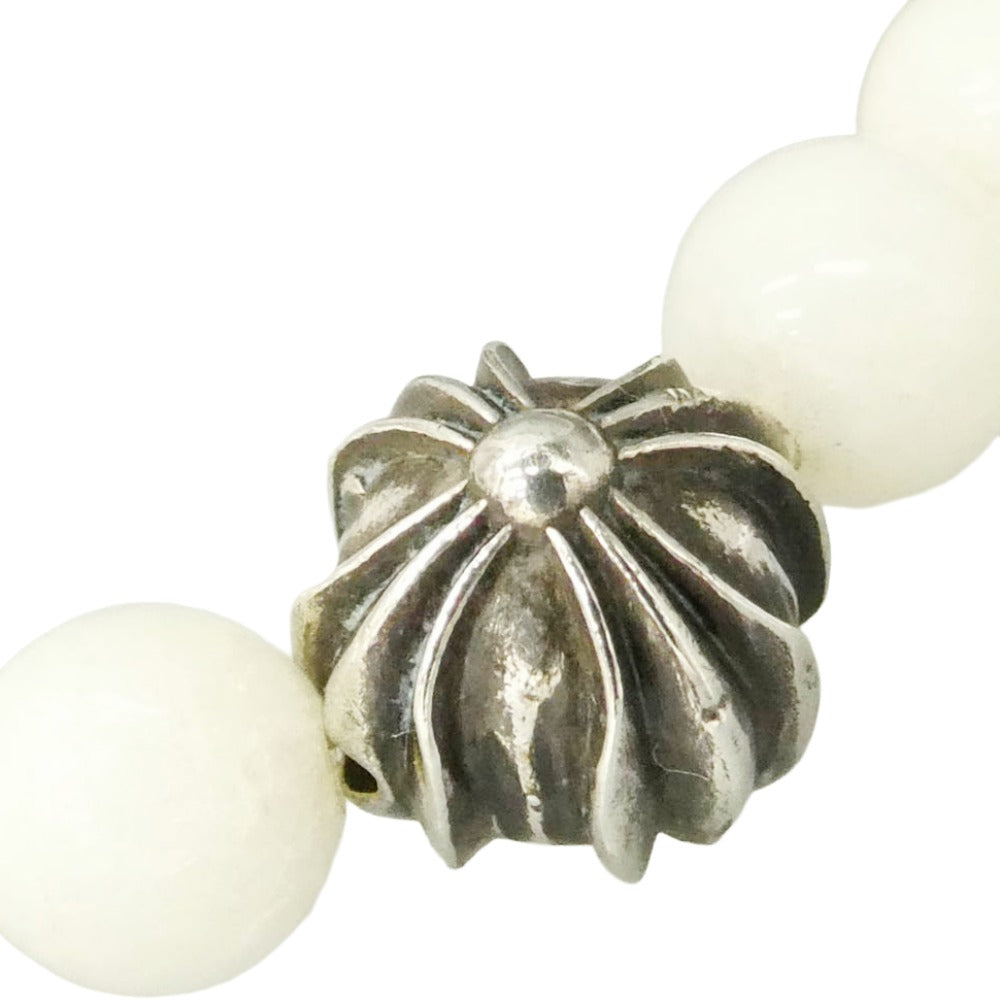 CHROME HEARTS クロムハーツ（原本有） 6mm BEAD 5 STACK CRS スタッククロス ビーズ ブレスレット シルバー系 ホワイト系【中古】