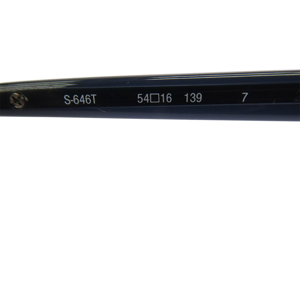 フォーナインズ S-646T スクエア メタルフロント 度入り 眼鏡 アイウェア フレーム：黒系　レンズ：クリア系 54□16【中古】