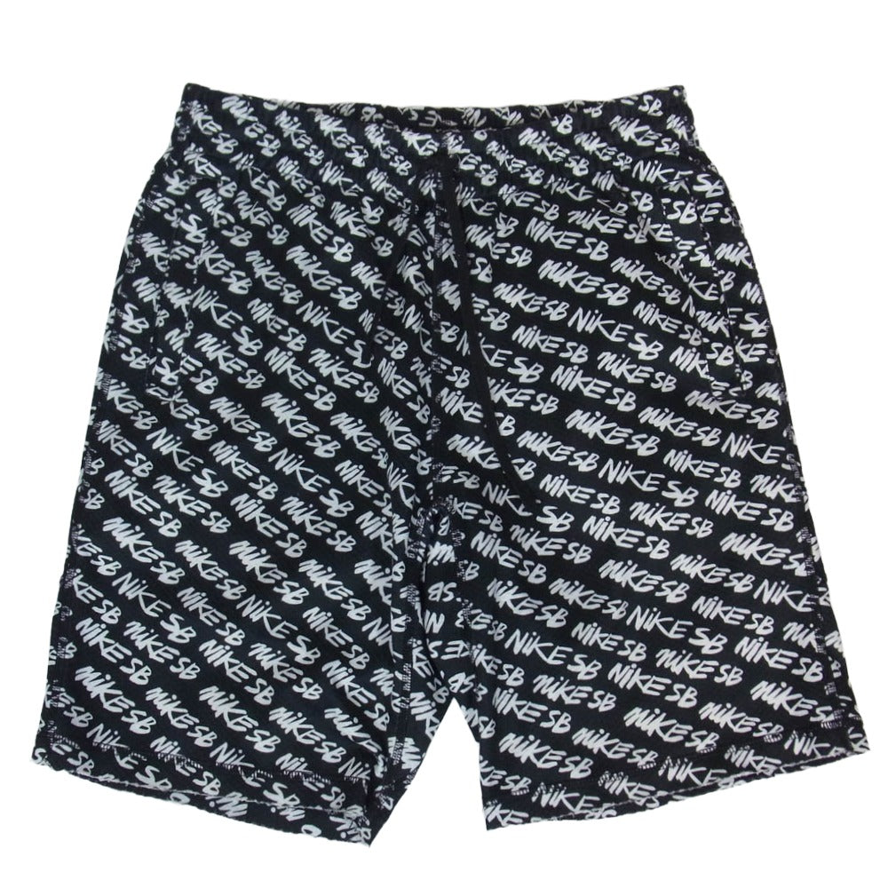 NIKE ナイキ 860139-010 DRI-FIT ロゴプリント ショーツ ショート ハーフ パンツ ブラック系 M【中古】