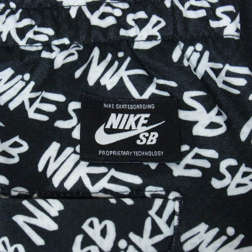 NIKE ナイキ 860139-010 DRI-FIT ロゴプリント ショーツ ショート ハーフ パンツ ブラック系 M【中古】