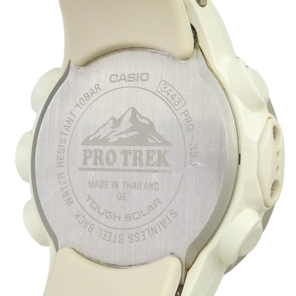 CASIO カシオ PRG-330-7JF PRO TREK Climber Line ソーラー プロトレック トリプルセンサー デジタル 腕時計 ウォッチ ホワイト系【中古】