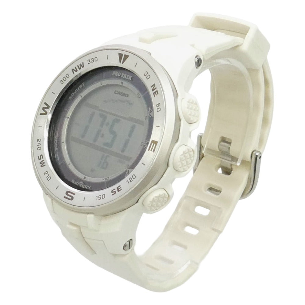 CASIO カシオ PRG-330-7JF PRO TREK Climber Line ソーラー プロトレック トリプルセンサー デジタル 腕時計 ウォッチ ホワイト系【中古】