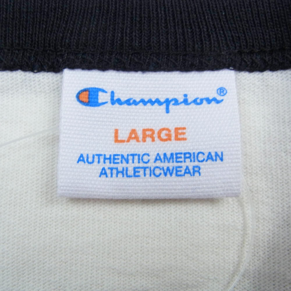 JOURNAL STANDARD ジャーナルスタンダード Champion チャンピオン 26071465002220 x CHAMPION チャンピオン 別注 パッチワーク チェッカーフラッグ クルーネック 半袖 Tシャツ ブラック系 ホワイト系 L【中古】