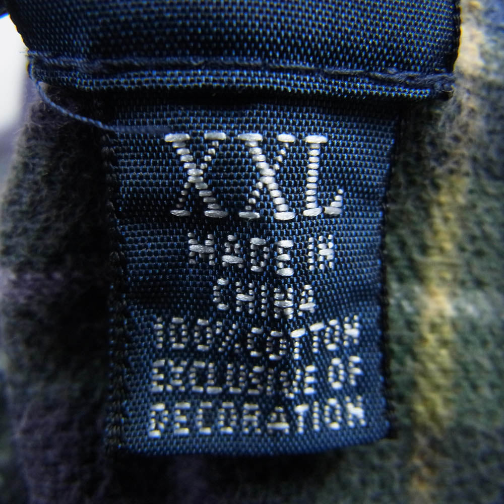 RALPH LAUREN ラルフローレン swag big pony スワッグビッグポニー チェック 半袖 ポロシャツ ネイビー系 XXL【中古】