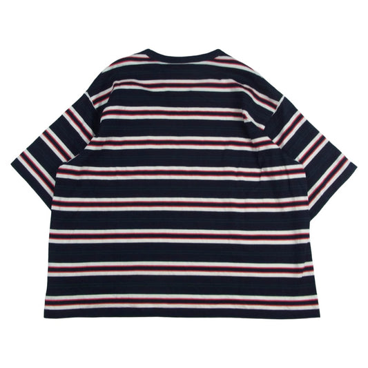 FAT エフエーティー F32510-CT25-AB MEGARDER ポケットロゴ刺繍 ボーダー クルーネック 半袖 Tシャツ マルチカラー系 TITCH【中古】