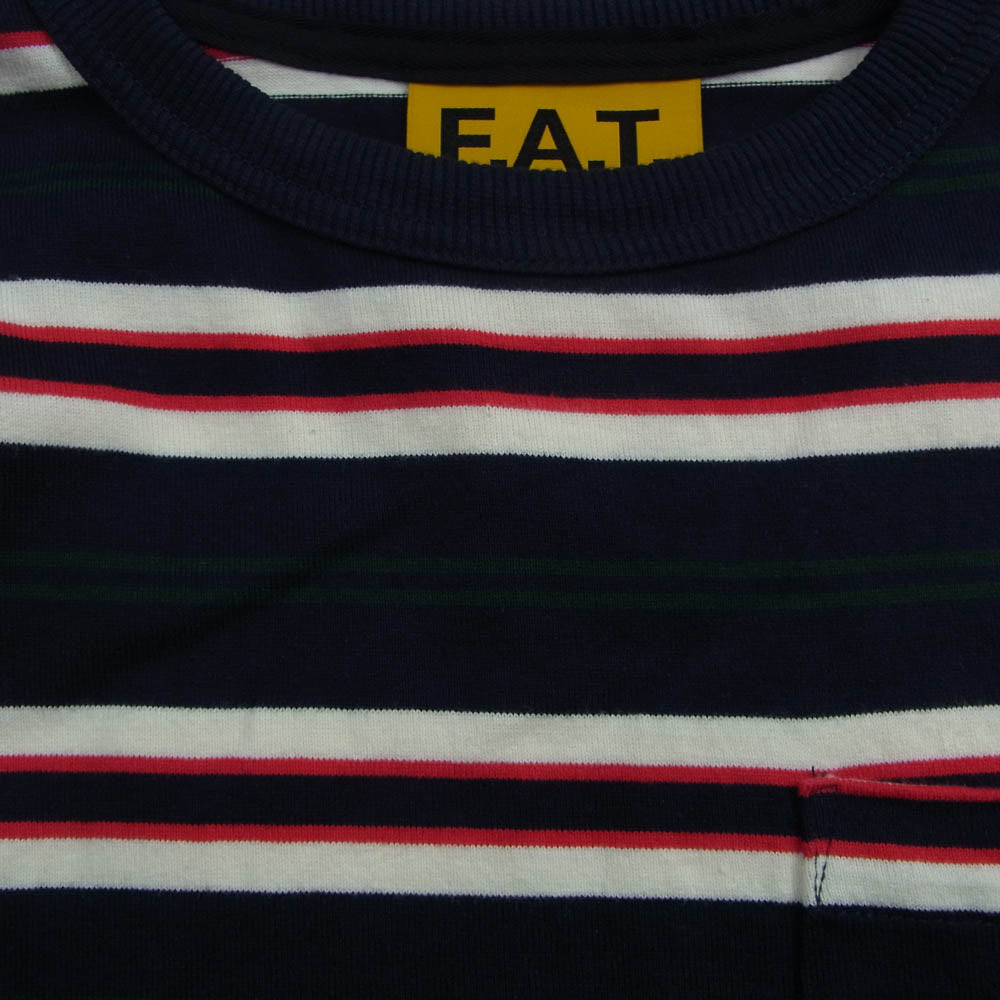 FAT エフエーティー F32510-CT25-AB MEGARDER ポケットロゴ刺繍 ボーダー クルーネック 半袖 Tシャツ マルチカラー系 TITCH【中古】