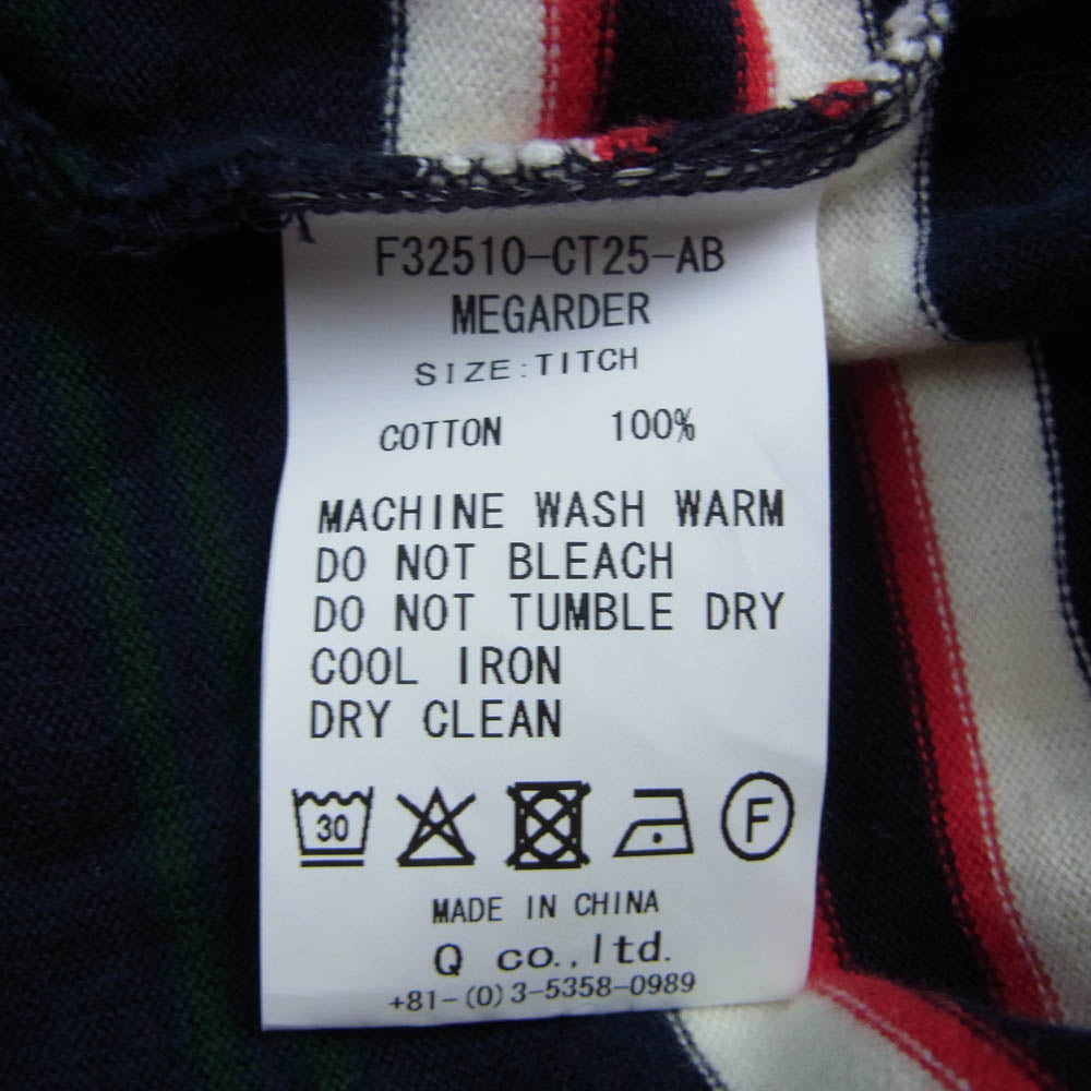 FAT エフエーティー F32510-CT25-AB MEGARDER ポケットロゴ刺繍 ボーダー クルーネック 半袖 Tシャツ マルチカラー系 TITCH【中古】