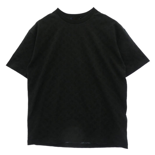 LOUIS VUITTON ルイ・ヴィトン 25SS Monogram Jacquard T-shirt モノグラム ジャカード クルーネック 半袖 Tシャツ ブラック系 L【極上美品】【中古】